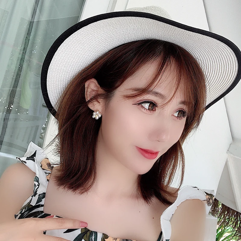 Французские романтические серьги в форме цветка с жемчугом элегантные нише