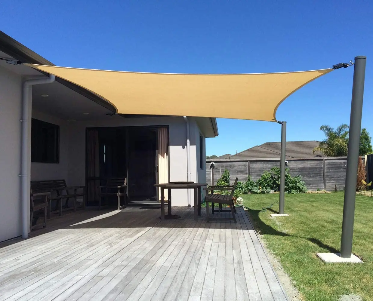 

TECHTIMES Sand Rectangle Sun Shade Sail UV Block for Outdoor Patio Garden