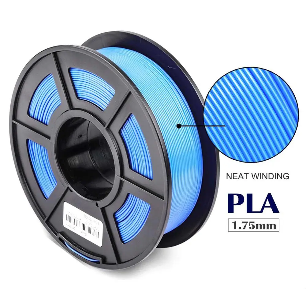 Orderly PLA-Blue SUNLU нить PLA 1,75 мм 1 кг для 3d принтера точность измерения+/-0,02 мм без запутывания намотки 3d нити печать плавно - Цвет: Orderly PLA-Blue