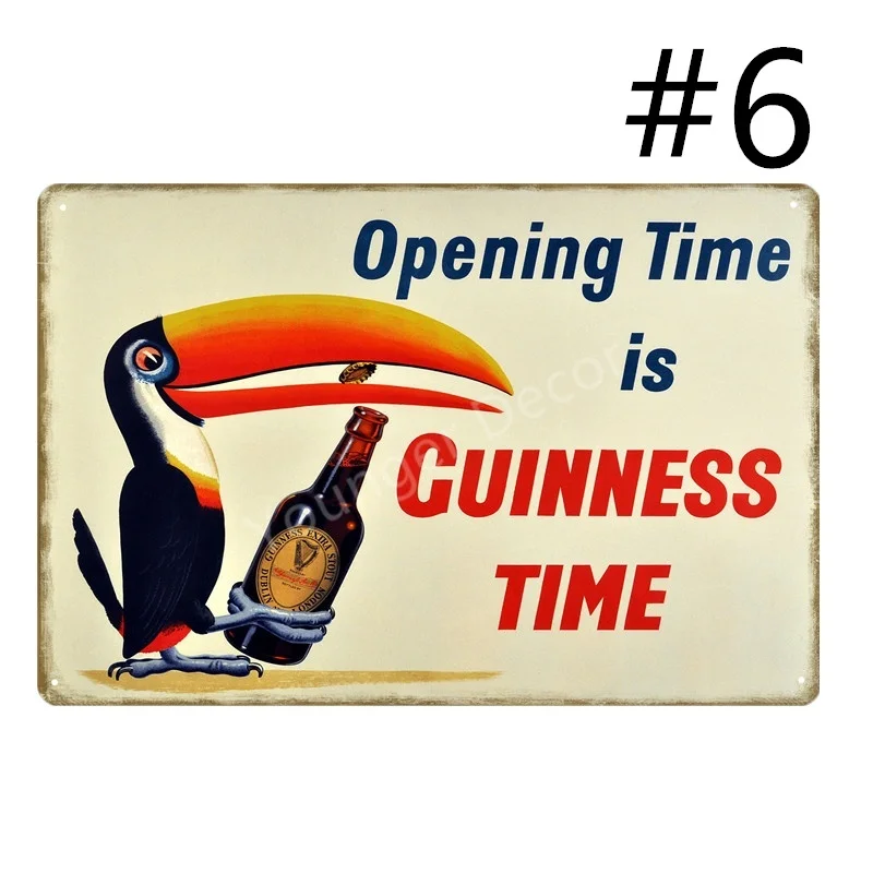Белый Guinness для прочности металла живопись плакат ретро пиво реклама металл оловянные знаки Паб Бар домашний Декор стены искусства железная табличка - Цвет: Белый