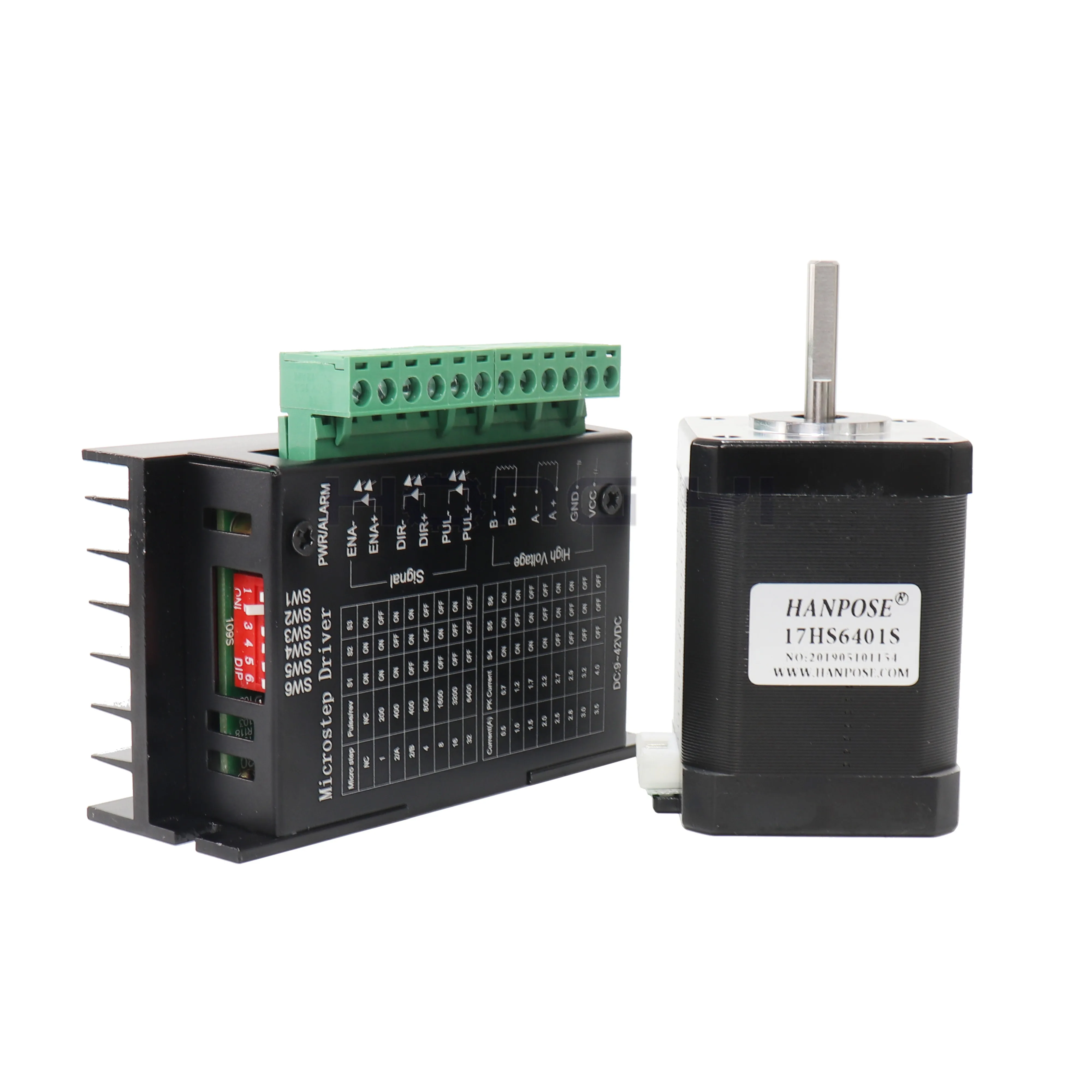 Free shipping 17HS6401s 4-lead 42BYGH 1.7A 70N.cm Nema 17 Stepper Motor driver TB6600 42 motor CE CNC Laser and 3D printer motor
