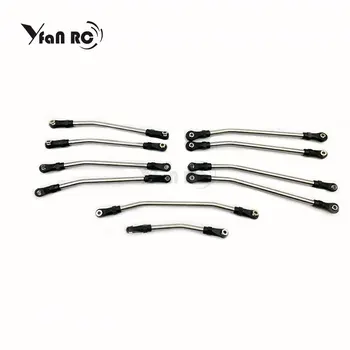 

Free Shipping New 10pcs Metal Link W/ Plastic Rod Ends forAxial scx10 II 90046 90047 90075 RC Crawler Car