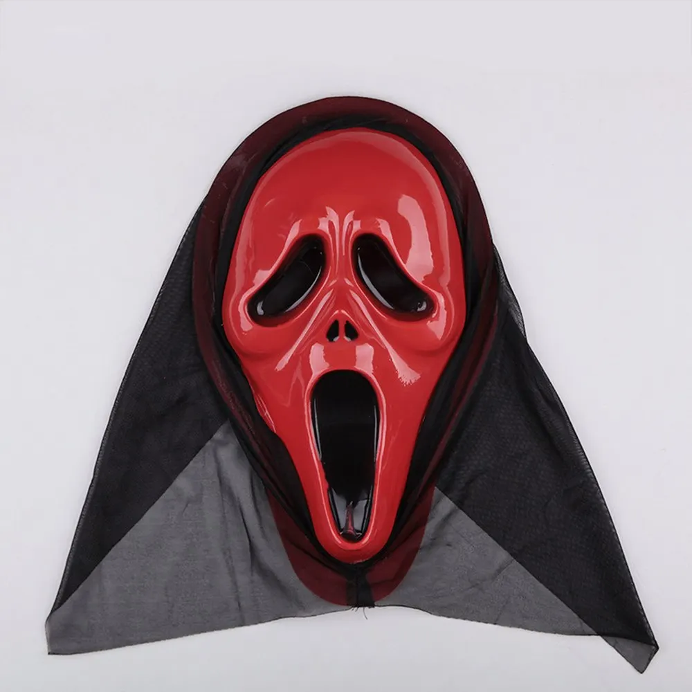 Halloween Death Comes Single Ghost Mask Horror Screaming Face Mask False Face Polymorphic Scary Role Playing Masquerade Supplies