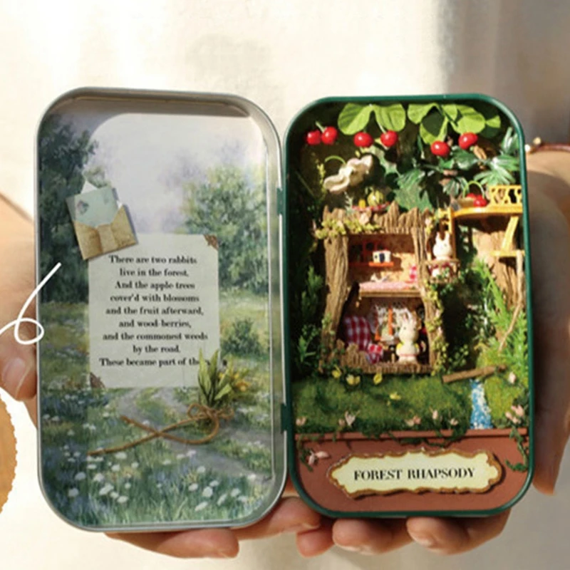 Коробка театральный Миниатюрный Кукольный дом 3D Деревянный DIY наборы светодиодный пазл модель для детей Рождественский подарок на день рождения