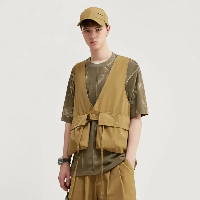 Summer New Men Shorts Overalls Multi-Pocket Youth Lovers Fashion Streetwear Loose Hip Hop Comfortable Breathable Leisure Pants