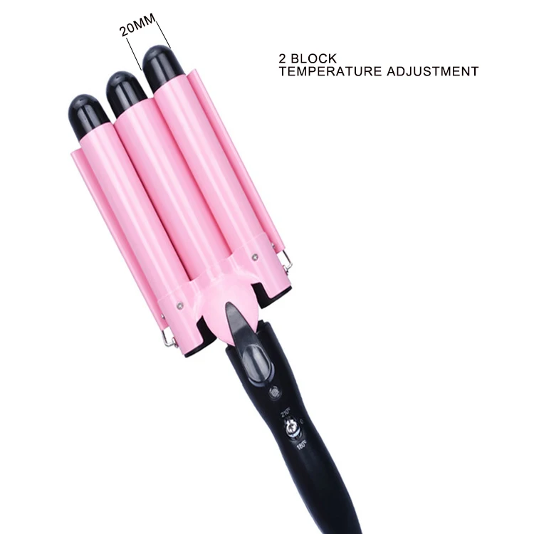 PInk 20mm Щипцы для завивки волос многофункциональные щипцы для завивки волос с ЖК-дисплеем профессиональные щипцы для завивки волос Инструменты для укладки бигуди палочка Вэйвер локон автоматический кудрявый воздух - Цвет: PInk 20mm