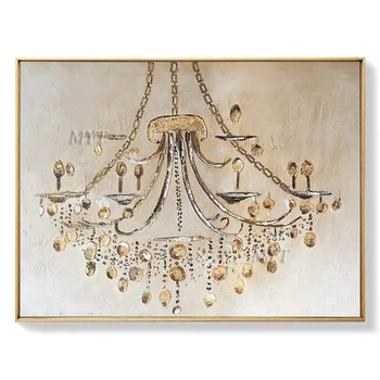 

Abstract Oil Painting On Canvas For Living Room Home Decor Handmade Pictures Wall Art Paintings 100% Handpainted Ceiling Lamp
