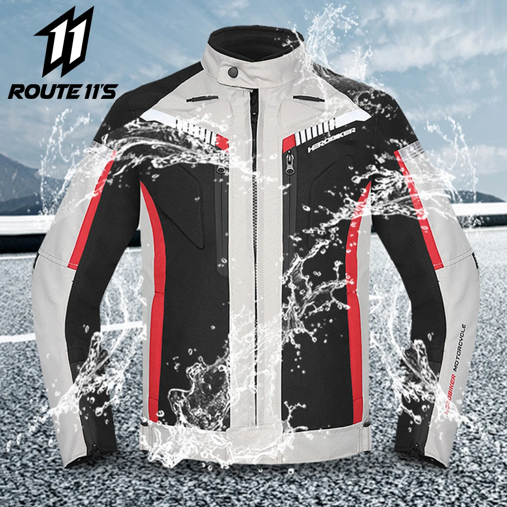 Acheter HEROBIKER printemps automne Moto veste hommes imperméable coupe vent Moto veste équitation course Moto vêtements Moto Protection