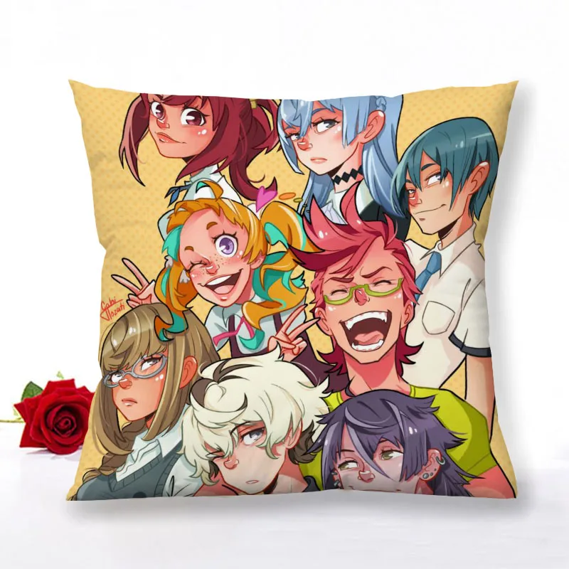 

Custom Kiznaiver Anime Zipper Pillowcase Home Decoration Satin Fabric Square Pillowcase 40x40cm60x60cm Bedroom Pillow Cover 1.15