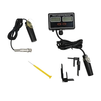 

SHGO HOT-Digital PH &TDS Conductivity Meter 2 in 1 Probe Rechargeable Water Quality Real-Time Combo Monitor Meter Tester for Aqu