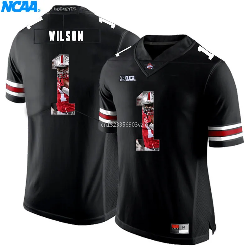 Новое поступление высокое качество майки Wilson#1 Haskins#7 колледж футболка ограниченной серии Майки S-XXXL