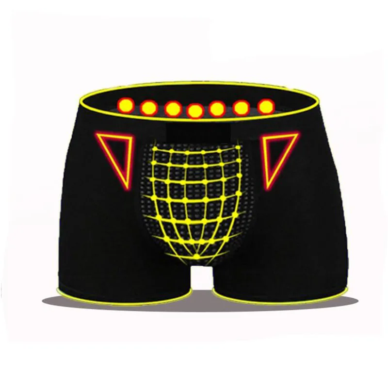 

3 pieces / Bag New Fashion Men's Magnetic Therapy Panties Tourmaline Modal Panties Underwear British Magnetic Therapy Pants