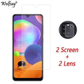 Protector de lente de cámara para Samsung Galaxy A31, Protector de pantalla de vidrio templado para Galaxy A31, cristal de cámara para Samsung A31