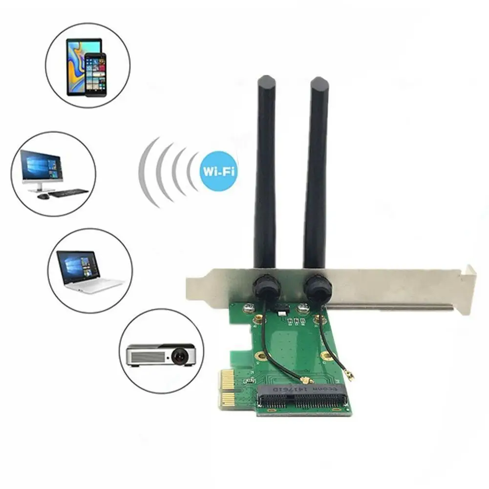 Wi-Fi-адаптер с 2 антеннами PCI-E-PCI-E | Электронные компоненты и принадлежности