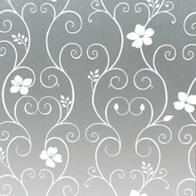 Горячее предложение 45x100 см Матированный с декорированием узором "Мороз" ограничивающий обзор извне на стекло Окно Дверь наклейка с цветком с клейкой пленкой