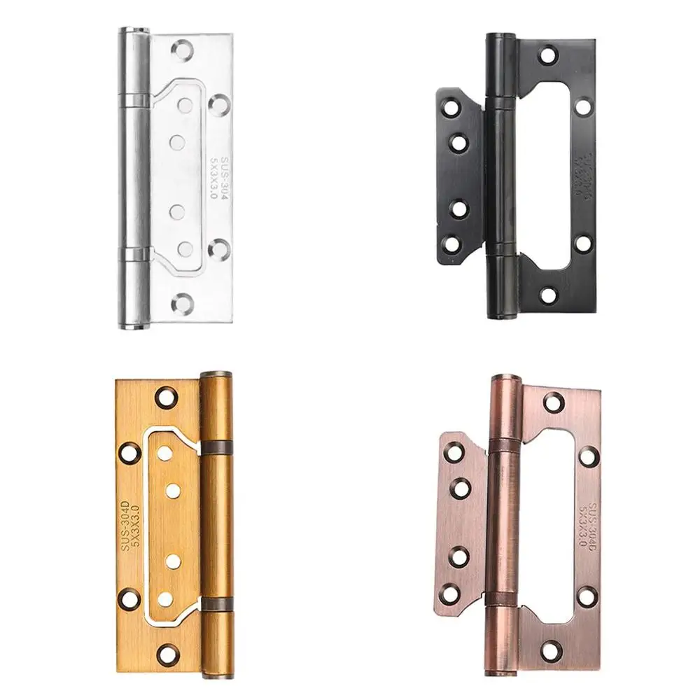 4 inch 2.0 Exquisitely Designed Durable Stainless Steel Free Slot Bearing Thickened 1PC/2PCS Mute Sub-door Hinge