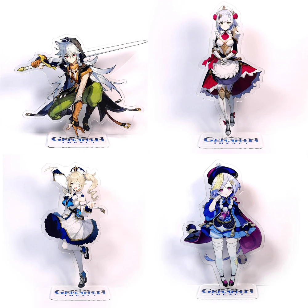 Genshin Impact characters Razor Noelle Barbara QiQi GM acrylic stand figure model plate holder topper anime | Игрушки и хобби