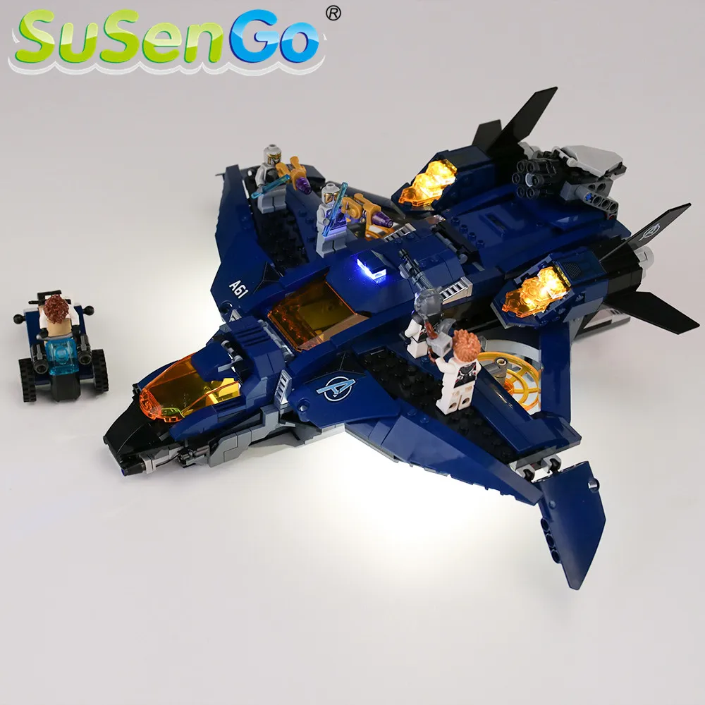 

SuSenGo LED Light Set For Super Heroes Ultimate Quinjet Building Blocks Lighting Set Compatible with 76126 (Model Not Included)