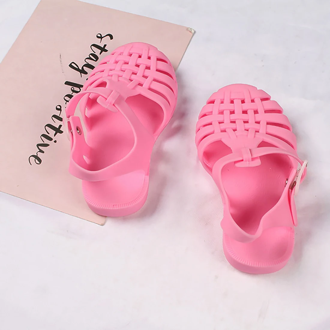 bata children's sandals Summer Boys Casual Roman Slippers Children Sandals Baby Girls Toddler Soft Non-slip Princess Shoes Kids Candy Jelly Beach Shoes children's sandals