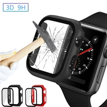 Protector watch Case For Apple Watch 5 4 40mm 44mm PC Cover+tempered film integrated molding For Iwatch Screen Protector Bumper