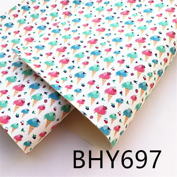 10 шт./20*33 см мороженое печати искусственная кожа винил BHY697
