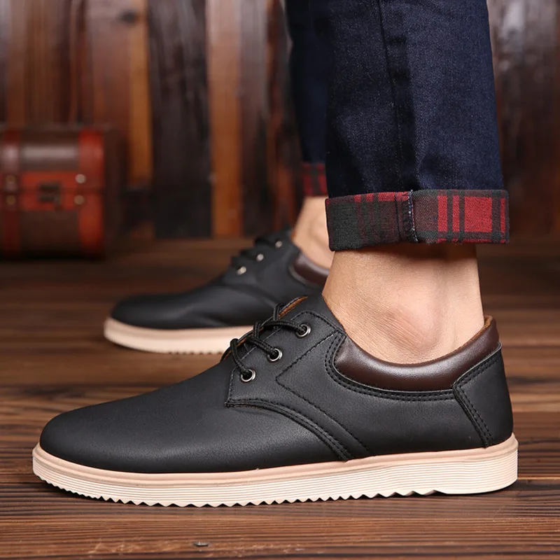 Men Leather Casual Shoes Men 2021 Summer Brand Comfortable Flat