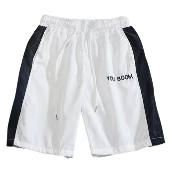 

Summer Shorts Men Patchwork Casual Loose Beach Short Male Wide Legs Elastic Waist Quick Dry Mens Shorts Bermudas Masculina