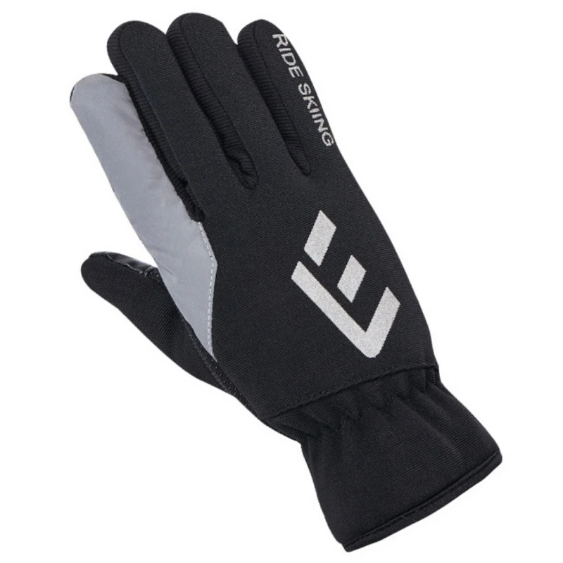 Мужские и женские зимние перчатки теплые ветрозащитные лыжные перчатки с сенсорным экраном флисовые перчатки для сноуборда противоскользящие Мотоциклетные Перчатки - Цвет: Black B