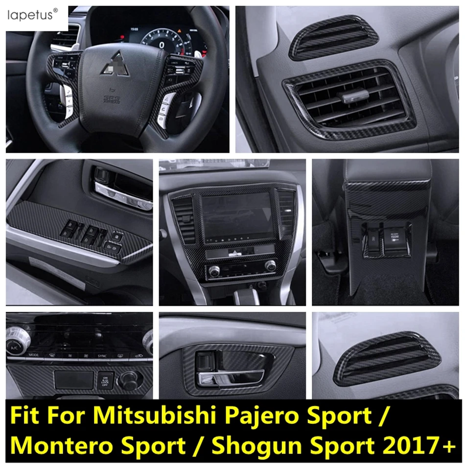 

ABS Steering Wheel / Handle Bowl / Window Lift Cover Trim For Mitsubishi Pajero Sport / Montero Sport / Shogun Sport 2017 - 2021