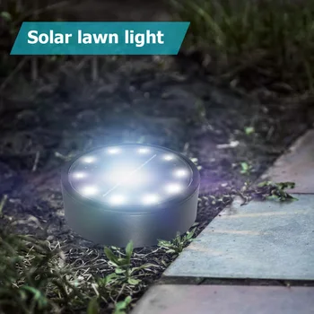 

1/2PCS White/Warm Light LED Solar Ground Light Outdoor Underground Lamps Lawn Stairs Decking Waterproof Buried Sidewalk Lamp