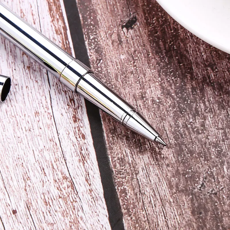 Plated Luxury Personalized Logo Metal Gel Pen Korean Fun Roller Cute Funny Ballpen Signature Stationery School Office Pink Thing