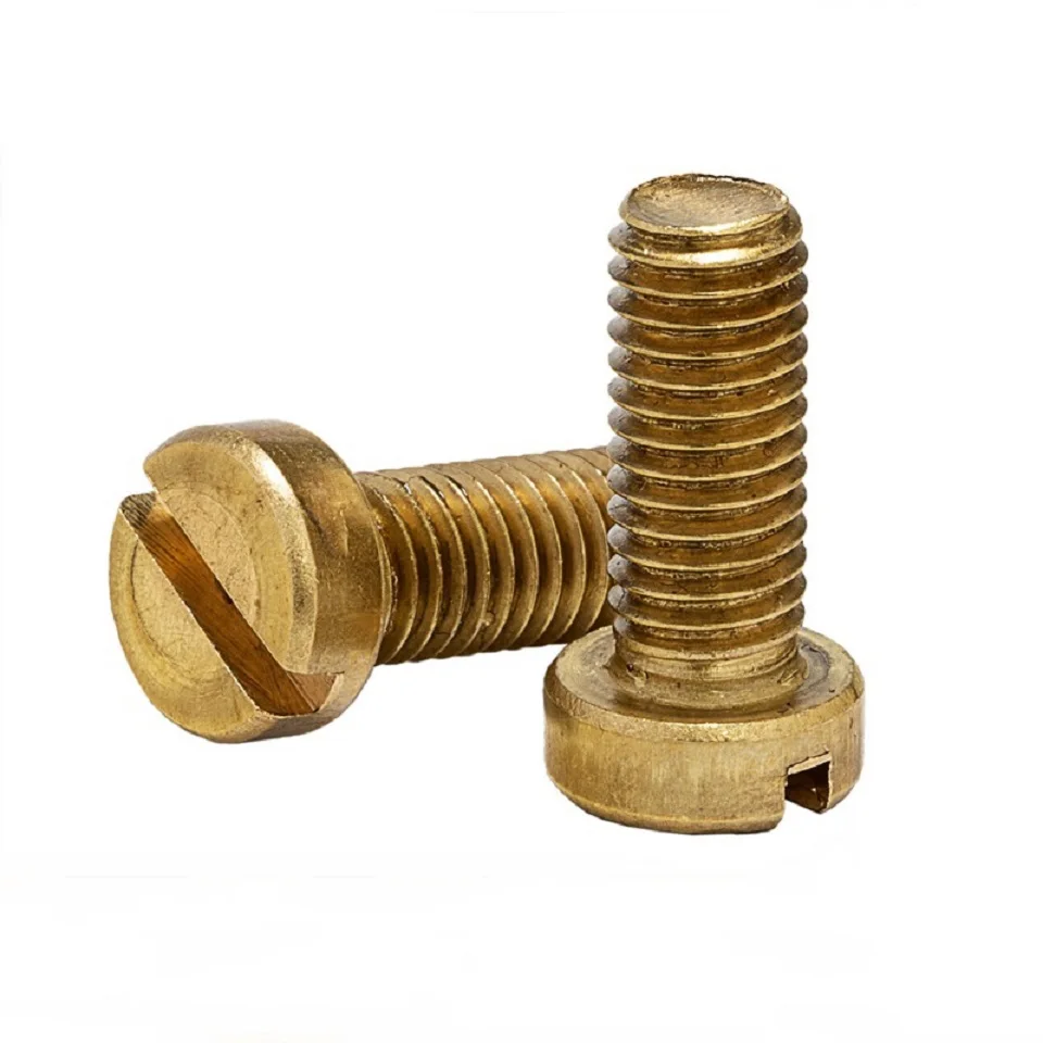 

100/50/30/10PCS M2 M2.5 M3 M4 M5 M6 M8 M10 GB65 DIN84 Brass cheese head slotted screw copper machine screws