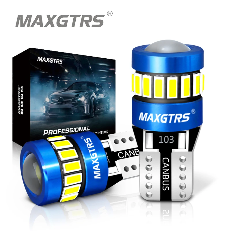2x W5w T10 Led Canbus No Error 5w5 12v 5w 750lm Super Bright Car ...