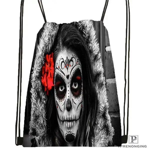 Drawstring Backpack Custom кричащий дизайн татуировки Иисуса походная сумка на шнурке милый рюкзак для детей(черная спинка) 31x40 см#180531-04-59 - Цвет: Drawstring Backpack