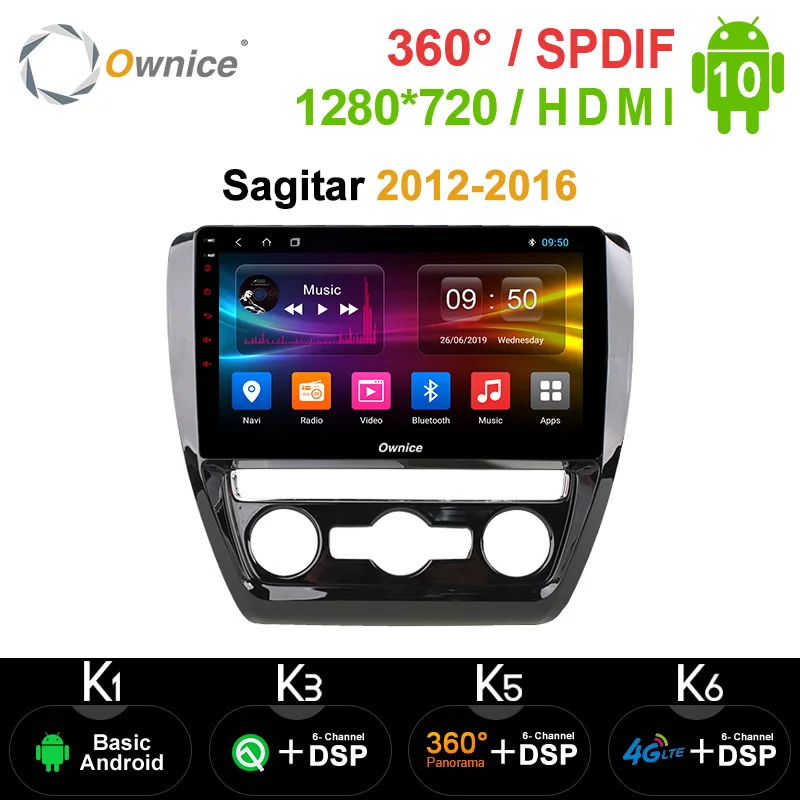 Ownice 2DIN 10 1 дюймов Android 0 Автомобильный DVD Радио для Volkswagen VW Sagitar 2012-2016 с GPS 4G BluetoothG LTE