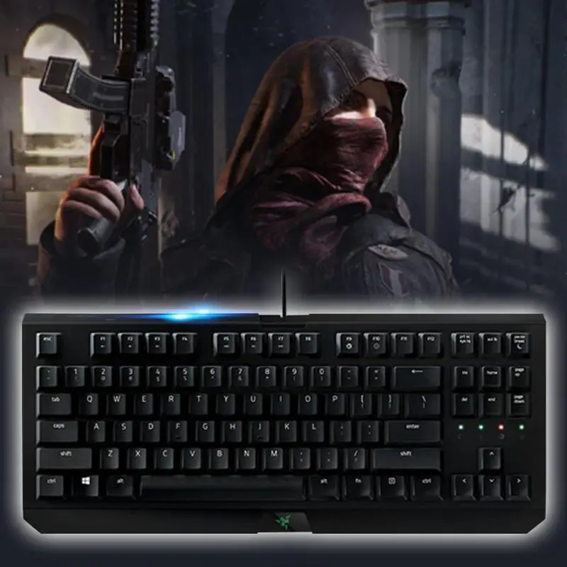 Razer Blackwidow X Games клавиатура универсальная 87 клавиш USB Проводная Механическая игровая электронная Спортивная эргономичная Проводная клавиатура высокого качества