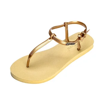 

Summer Rome Slip-On Flip Flops Ladies Casual Shoes Fashion Women Sandals Gold Silver Non-slip Woman Slides Solid Sandals Ladies