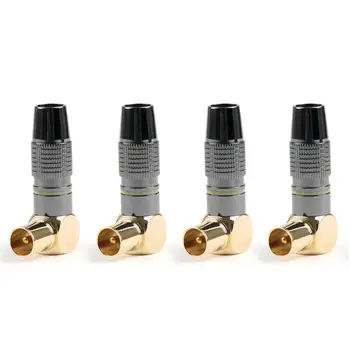 

Areyourshop Gold-Plated Copper P556 Solder Male Plug RF 90 Degrees Connector For TV Cable Wire