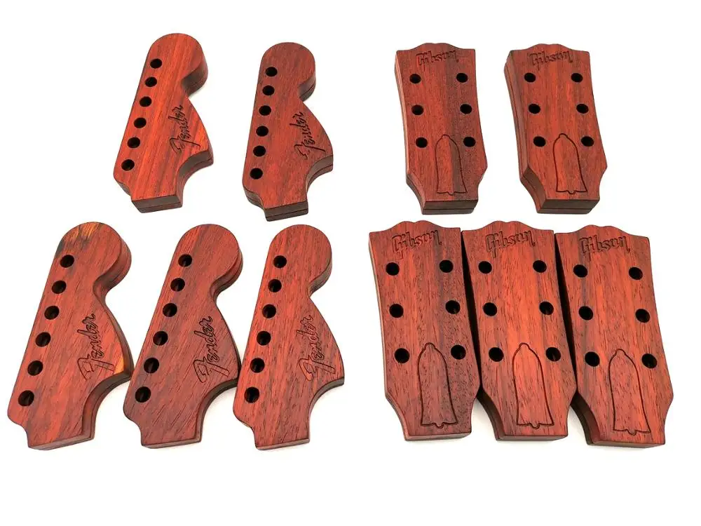 

New creation Guitar headstock DIY Handmade Solid Rose wood ,Guitar Pick box ,Storage box