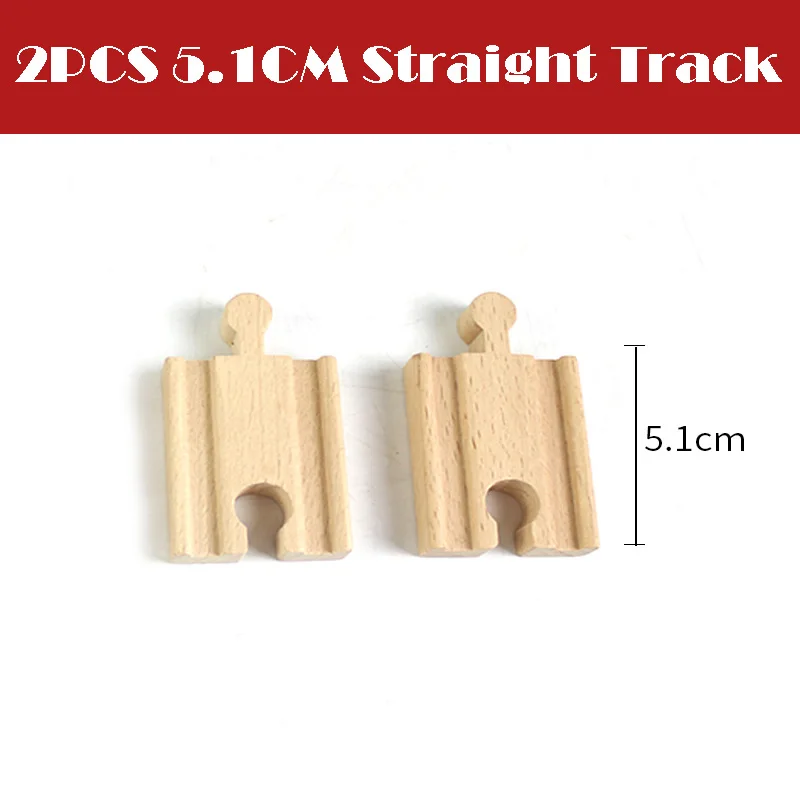 1pcs Wooden Track Parts Beech Wooden Train Track Racing Railway Train Toys Accessories fit for Brand Tracks for Children Gift 8