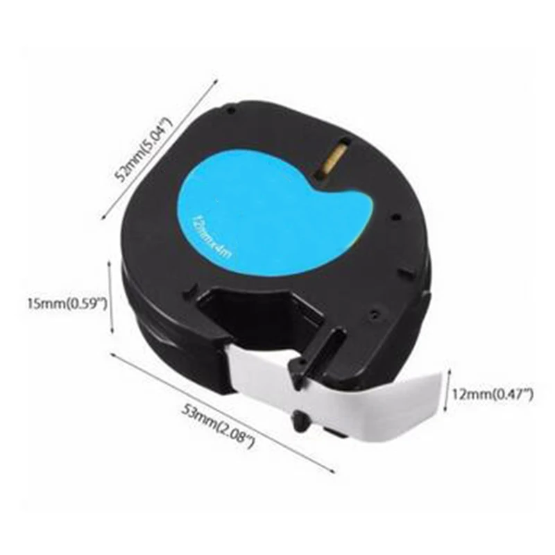 91201 черный на белом для 1/" W8R3 DYMO LT-100H Labelmanager 12 мм x 4 м клейкая лента