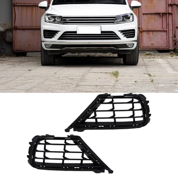 

Car Front Hood Mesh Radiator Grille Grill Stripe for Touareg 7P 2015-2017 7P6853665B 7P6853666B
