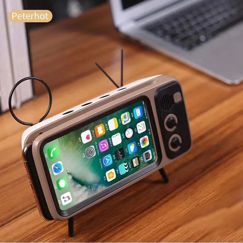 Ретро Мини Bluetooth динамик классический ТВ Аудио Поддержка TF карта FM радио Aux модель беспроводной звуковой ящик для iPhone huawei Xiaomi