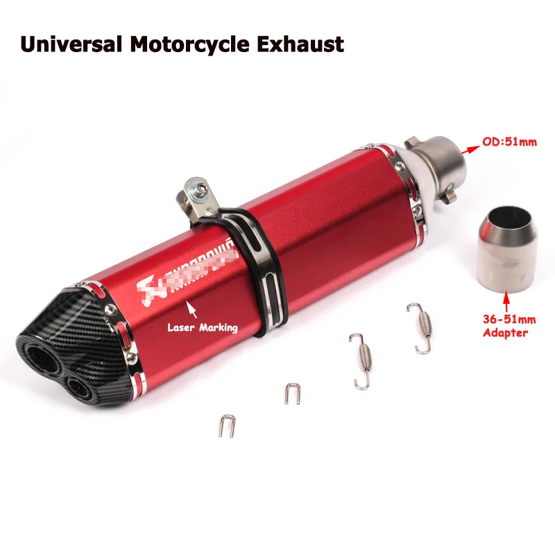 470 мм Длина Универсальный мото rcycle Akrapovic выхлопной escape moto модифицированный глушитель для Ninja 300 TMAX 530 PCX150 FZ6 MT-03 Z250 R1
