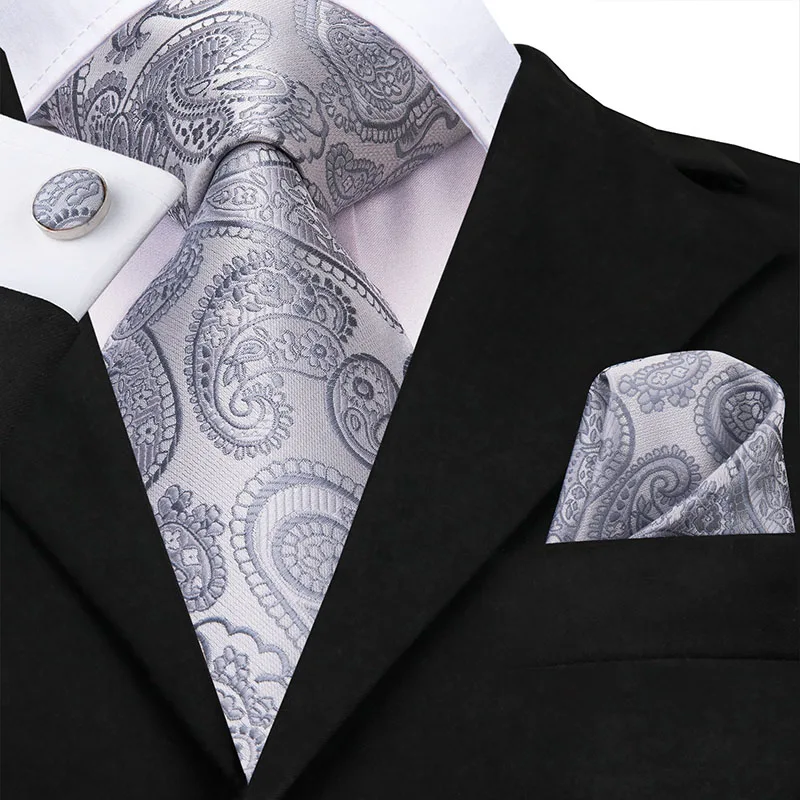 Hi-Tie Галстуки для мужчин Новинка Галстуки Хаундстут галстук набор черный и белый галстук для свадьбы бизнес Бэтмен галстук C-3258 - Цвет: C-3530