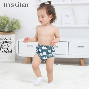 

2PCS Cotton Toddler Potty Training Underwear Changing Nappy Diaper Panties Boys Girls Baby Training Pants