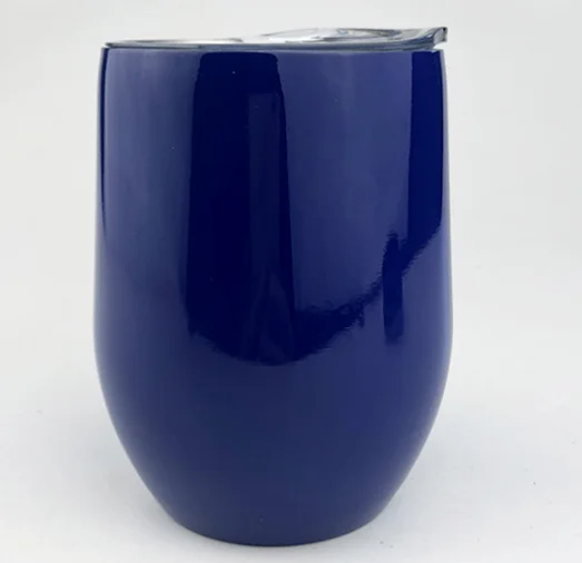 Sapphire blue 50 шт./лот, 9 унций, Термокружка Из Нержавеющей Стали в форме яйца, бесстемный стакан, чашки для вина, для путешествий, Изолированный Вакуумный термос для кофе - Цвет: Sapphire blue