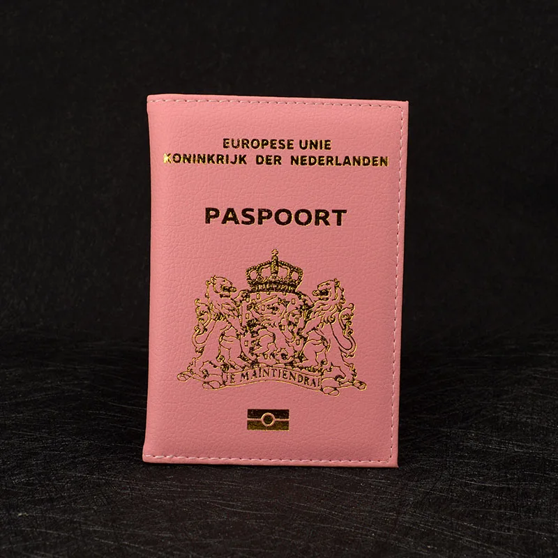Nederland Обложка для паспорта мягкая из искусственной кожи Nederland голландская Женская Обложка для паспорта Nederlanden netherland paspoортопедическая - Цвет: pink 2