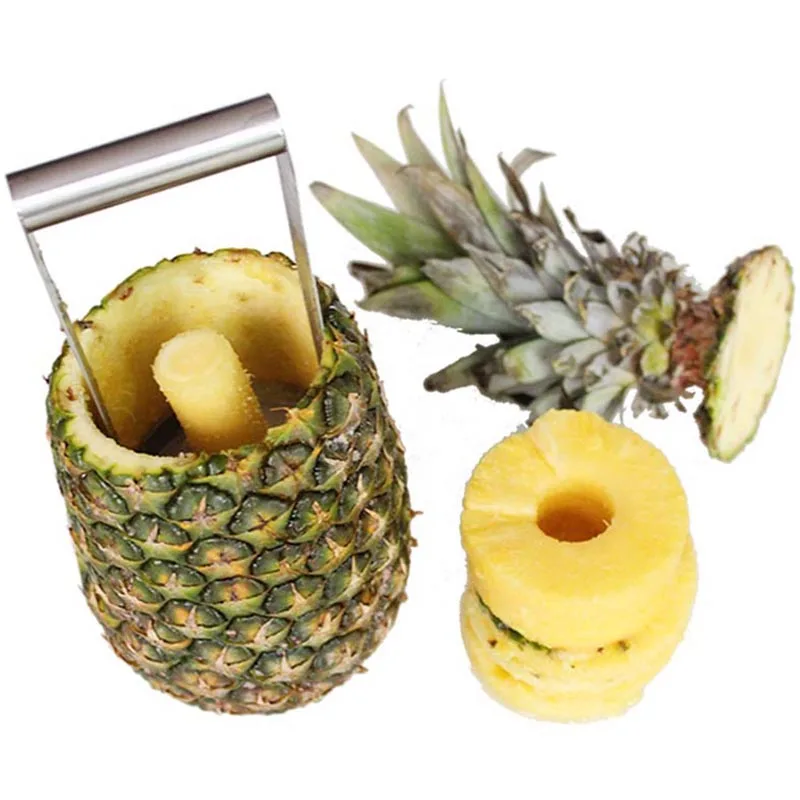 Corer Cut Pineapple Fruit Peeler Fruit Core Separating Pineapple Knife Core Removing Tool Separator Stainless Steel Seeder