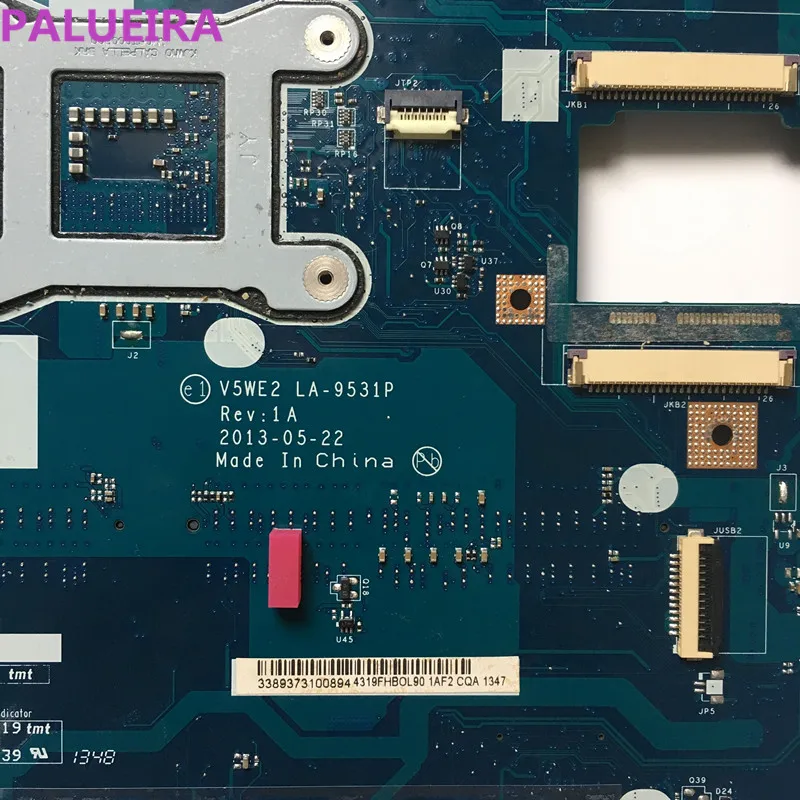 Материнская плата PALUBEIRA для acer Aspire E1-572 E1-572G Материнская плата ноутбука V5WE2 LA-9531P с процессором i5+ 8* Память SR170 протестирована